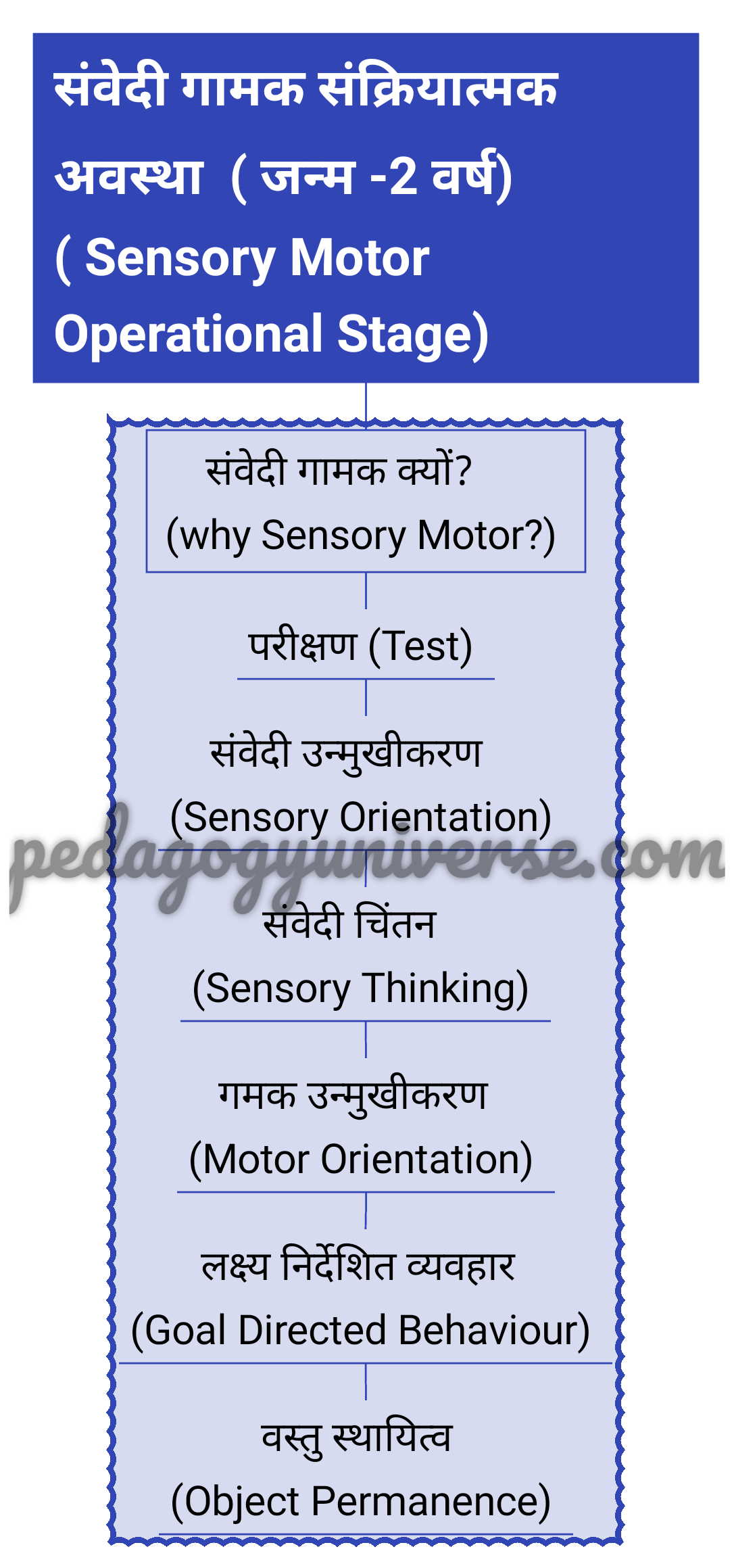 Jeen Piyaje Ka Siddhant , sensory motor stage