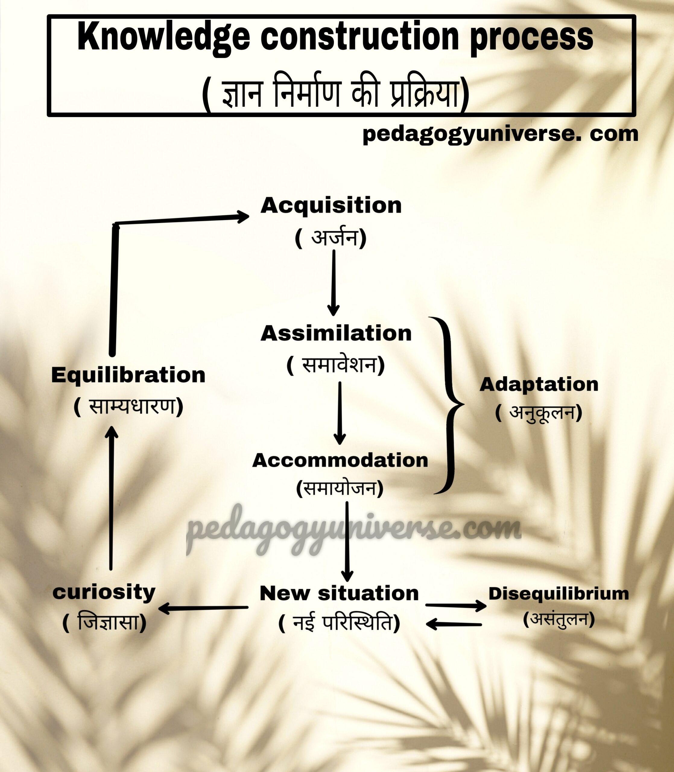 Flow chart of Knowledge Construction Process by Jean Piaget